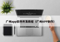 广州app软件开发教程（广州APP制作）