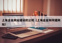 上海企业网站建设的公司（上海企业如何建网站）